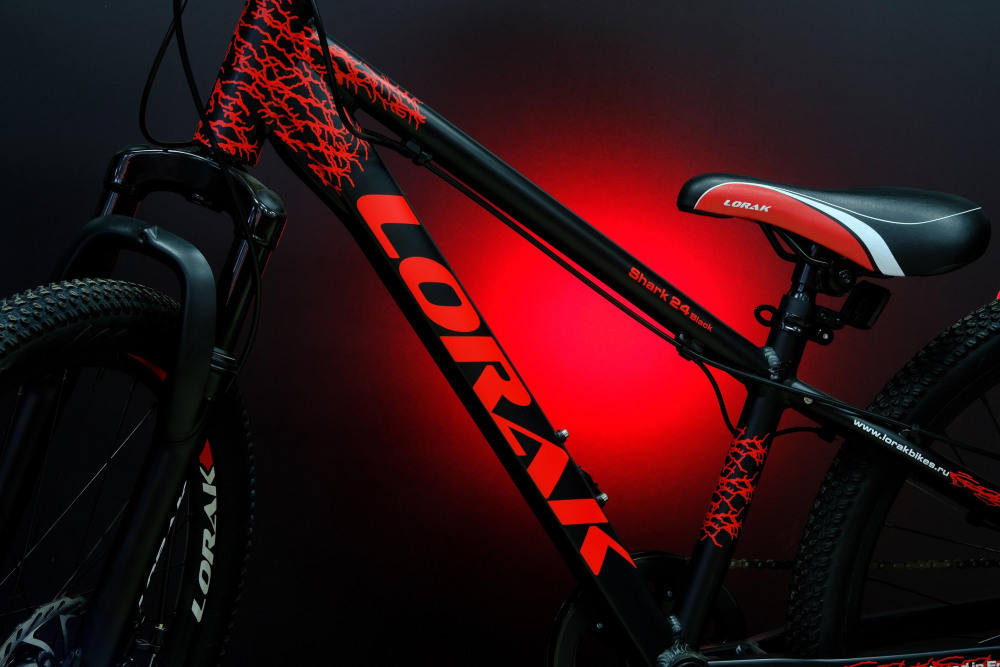 Lorak Shark 24 Black Матовый Чёрный/Красный