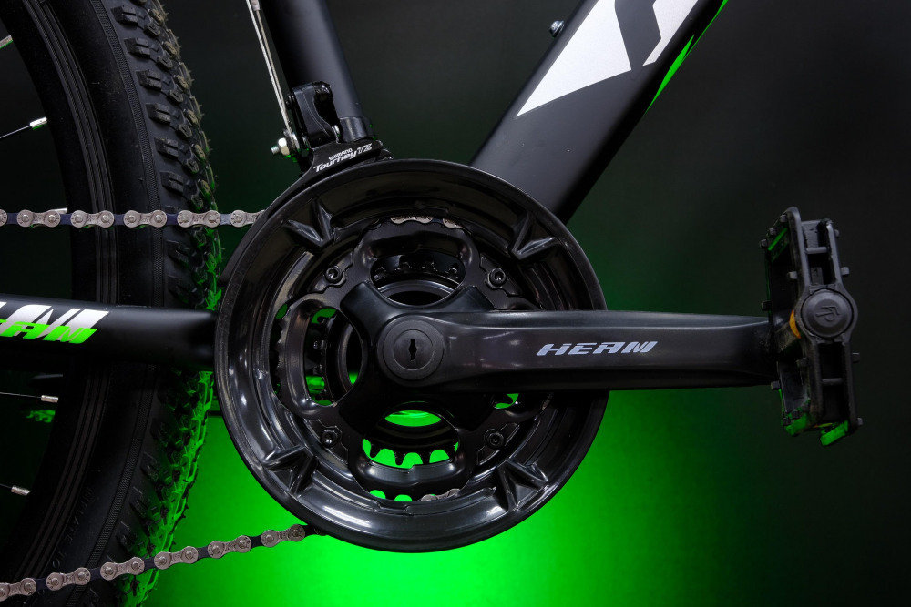 HEAM ALPHA 27,5 Prom Матовый Чёрный/Зелёный рама 17 (на рост 155-173)